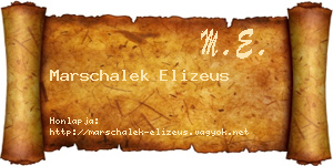 Marschalek Elizeus névjegykártya